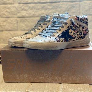 GOLDEN GOOSE SNEAKERS MID STAR MULTI PONY 37